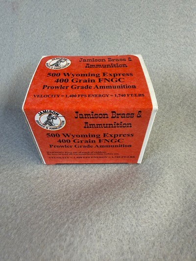 Jamison Brass & Ammunition 500 Wyoming Express 400 gr FNGC 20rds