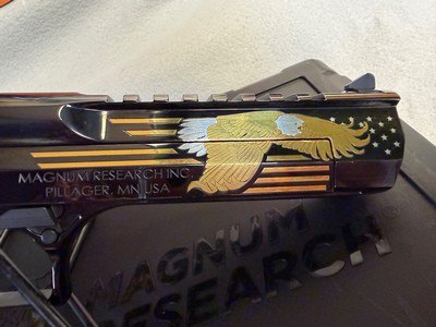 Magnum Research Desert Eagle Screaming Eagle MK XIX .50 AE Black Oxide 6” - Image 4 of 8