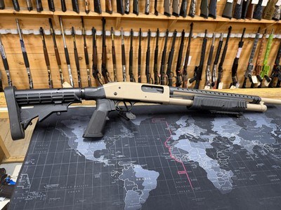 Mossberg 500 12ga pump FDE 18” tactical