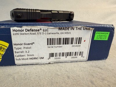 Honor Defense Honor Guard 9mm 3.2” bbl - Image 7 of 7