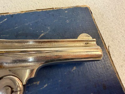 Smith & Wesson Safety Hammerless .38 S&W,Nickeled - Image 7 of 13