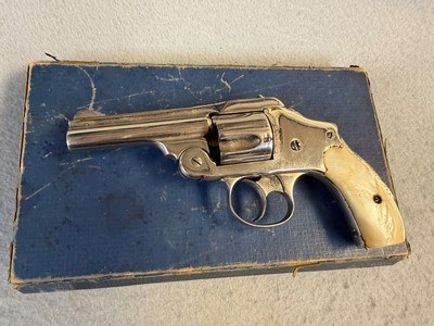 Smith & Wesson Safety Hammerless .38 S&W,Nickeled - Image 1 of 13
