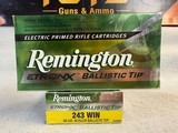 Remington Etronx Ballistic Tip .243 Win 90gr Nosler 2-boxes 21534 - 1 of 3