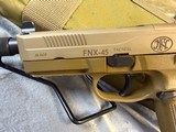 FN FNX-45 Tactical .45 ACP FDE w/bag - 4 of 11