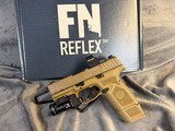 FN America Reflex 9mm FDE Holosun, Streamlight - Image 1 of 13