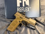 FN America Reflex 9mm FDE Holosun, Streamlight - Image 4 of 13