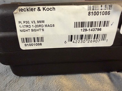 Heckler & Koch P30 V3 9mm Night Sights - Image 14 of 14