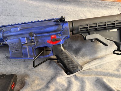 Great Lakes Firearms GLFA GL-15 .223 Wylde Battleworn Royal Blue - Image 6 of 8