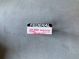 22-250 Remington, 55 grain, soft point, 1 box of 20 rounds, $50.00 - 2 of 2