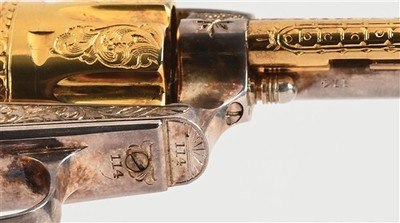 CASED ENGRAVED GOLD AND SILVER MINATURE AFTER SAA - Image 7 of 10