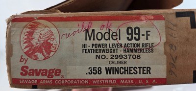 Savage Model 99F 358 WINCHESTER Made 1966 NEW IN BOXNot Fired RARE - Image 1 of 19