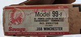 Savage Model 99F 358 WINCHESTER Made 1966 NEW IN BOXNot Fired RARE - Image 1 of 19