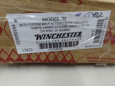 Winchester North American Game Series RiflesWinchester model 70 out of the Winchester Custom Shop - Image 19 of 19