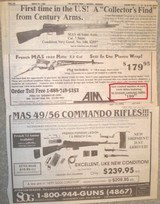1 of ~25 Very Rare French MAS 49 - No Grenade Launcher, NOT Syrian - 7.5x54 - 15 of 15
