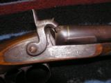 10 bore by R. Taft, nice percussion dbl barrel shotgun - 1 of 14