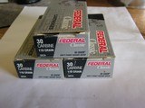 Federal classic 30 carbine 110 gr HI-Shok soft point round nose.. 90 rounds - 1 of 3