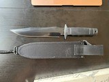 Rare SOG “Midnight Tiger Shark” Bowie knife ANIB - 2 of 6