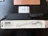 Rare SOG “Midnight Tiger Shark” Bowie knife ANIB - 4 of 6