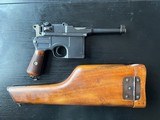 BEAUTIFUL MAUSER BROOMHANDLE C96 BOLO with MATCHING STOCK