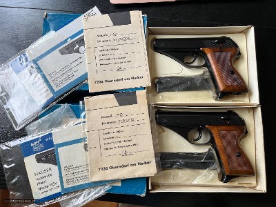 RARE MAUSER HSC PROTOTYPE PISTOLS SN 8 CONSECUTIVE
