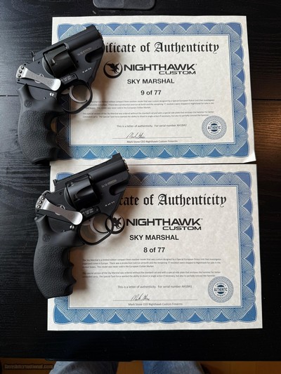 INCREDIBLE SET of CONSECUTIVE KORTH SKY MARSHAL REVOLVERS “ HOLY GRAIL”