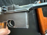 BEAUTIFUL MAUSER C96 BROOMHANDLE
FLATSIDE with STOCK, NEAR MINT - 5 of 15