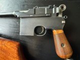 BEAUTIFUL MAUSER C96 BROOMHANDLE
FLATSIDE with STOCK, NEAR MINT - 2 of 15