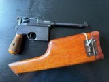 BEAUTIFUL MAUSER C96 BROOMHANDLE
FLATSIDE with STOCK, NEAR MINT - 4 of 15