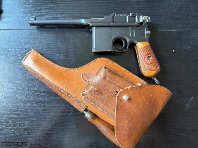 RARE MAUSER C96 BROOMHANDLE “RED 9” KRIEGSMARINE RIG