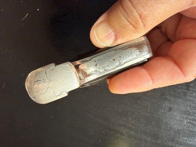 ORIGINAL NICKEL EARLY JAPANESE ISSUE (?) FN BROWNING 1905 1906 .25 ACP PISTOL - Image 11 of 11