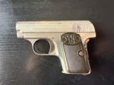 ORIGINAL NICKEL EARLY JAPANESE ISSUE (?) FN BROWNING 1905 1906 .25 ACP PISTOL - Image 1 of 11