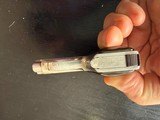 ORIGINAL NICKEL EARLY JAPANESE ISSUE (?) FN BROWNING 1905 1906 .25 ACP PISTOL - Image 9 of 11
