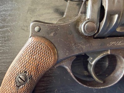 ANTIQUE FRENCH M1874 PRIVATE PURCHASE OFFICER REVOLVER - Image 7 of 15