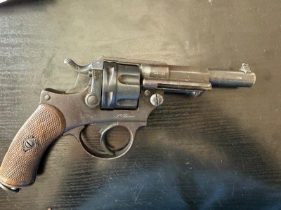 ANTIQUE FRENCH M1874 PRIVATE PURCHASE OFFICER REVOLVER - Image 4 of 15