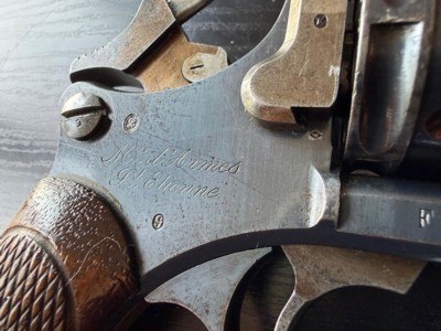 RARE FIRST YEAR PRODUCTION FRENCH 1892 REVOLVER ANTIQUE - Image 14 of 15