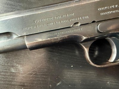 RARE COLT 1911 .45 US NAVY WWI 1913 - Image 4 of 15