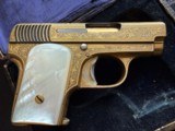 STUNNING BOXED GOLD DAMASCENED SPANISH “BUFALO” .25 PISTOL - Image 7 of 15