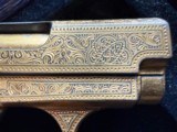 STUNNING BOXED GOLD DAMASCENED SPANISH “BUFALO” .25 PISTOL - Image 8 of 15