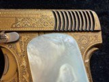 STUNNING BOXED GOLD DAMASCENED SPANISH “BUFALO” .25 PISTOL - Image 5 of 15