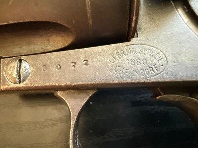 ANTIQUE M1879 REICHSREVOLVER MAUSER BAVARIAN UNIT MARKED - Image 3 of 15