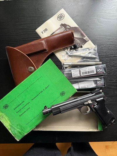 SIG P210-5 EARLY BOXED WITH EXTRAS - Image 1 of 15