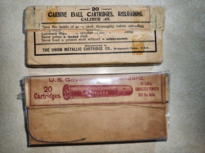45/70 Union Metallic Cartridge Co.- 2 boxes rifle/carbine