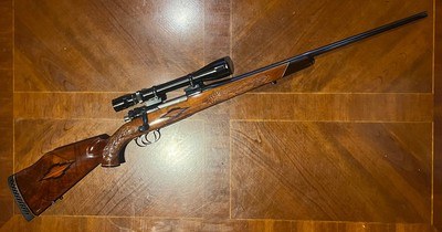 1958 Weatherby Custom Southgate Mauser 300 Wby Mag w/ Inlays & Carved Wood Not Crown