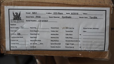USED COOPER MODEL 51 223 REMINGTON MONTANA - Image 9 of 10