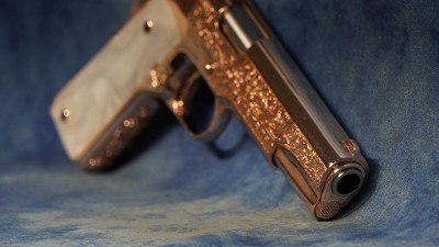 COLT 1911 GOVERNMENT 45 ACP DIAMONDS ON 18K ROSE GOLD 5