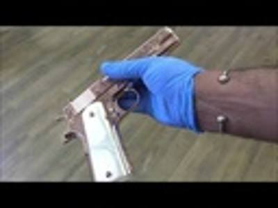 COLT 1911 GOVERNMENT 45 ACP DIAMONDS ON 18K ROSE GOLD 5