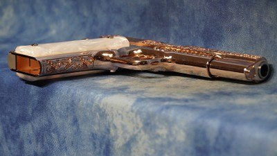 COLT 1911 GOVERNMENT 45 ACP DIAMONDS ON 18K ROSE GOLD 5