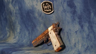 COLT 1911 GOVERNMENT 45 ACP DIAMONDS ON 18K ROSE GOLD 5