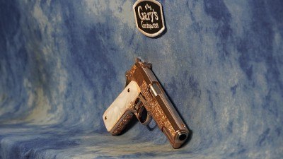 COLT 1911 GOVERNMENT 45 ACP DIAMONDS ON 18K ROSE GOLD 5