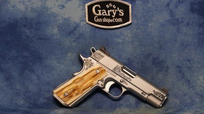 NIGHTHAWK CUSTOM VIP COMMANDER SILVER 38 SUPER WITH MAMMOTH BARK GRIPS
